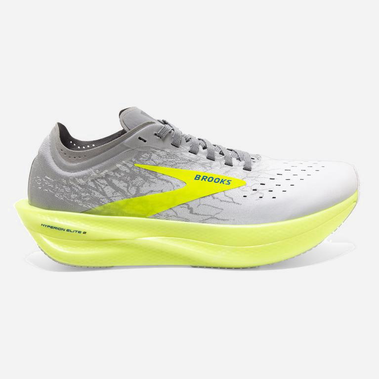 Tênis De Corrida De Estrada Brooks Hyperion Elite 2 Masculino Brasil - Branco / Prateadas (36908KZRJ